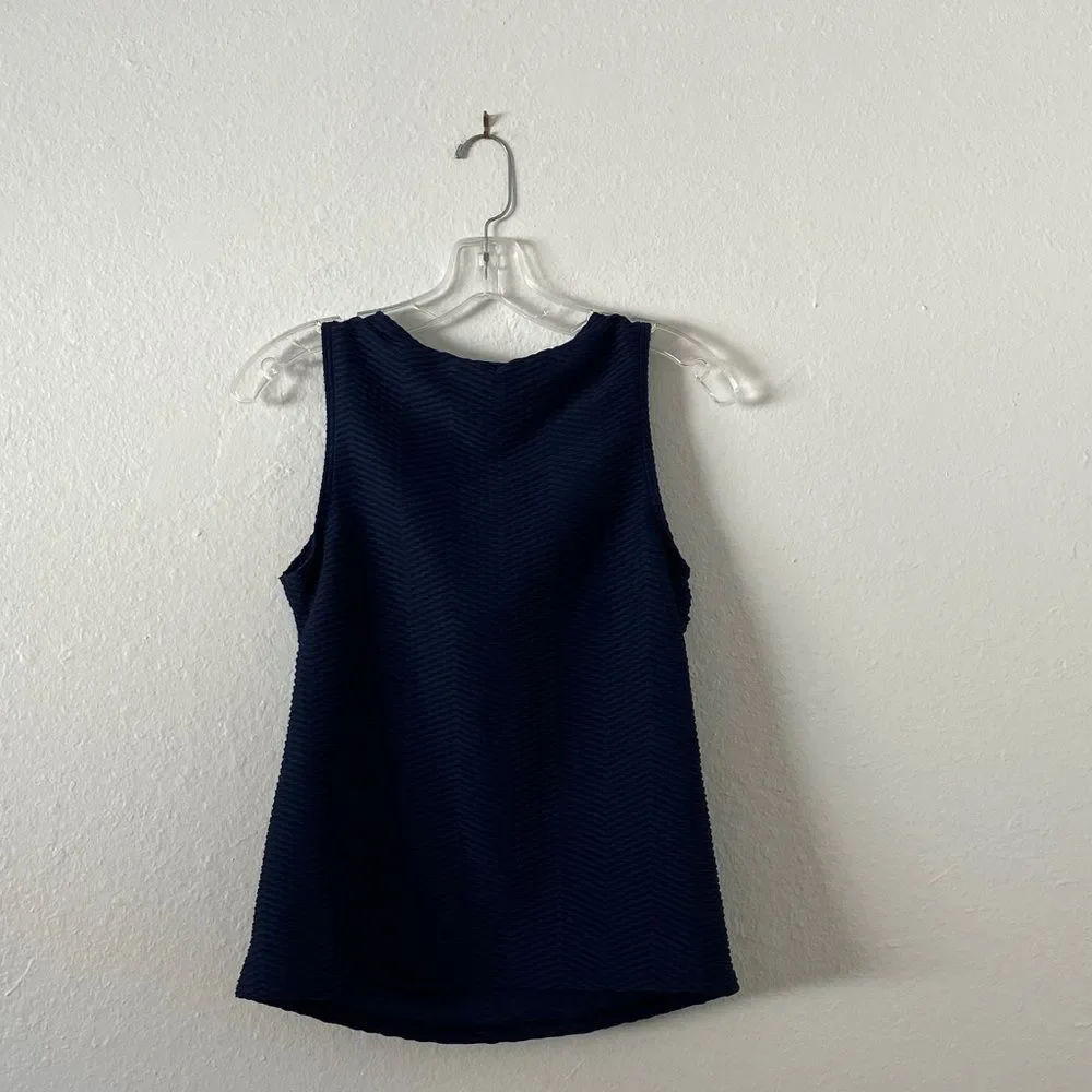 Blue Lands' End Bathing Suit Swimsuit Top